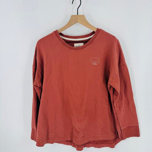 UpWest Resort Mercantile 100% Cotton Rust Long Sleeve Sweatshirt Size M - Picture 7 of 7